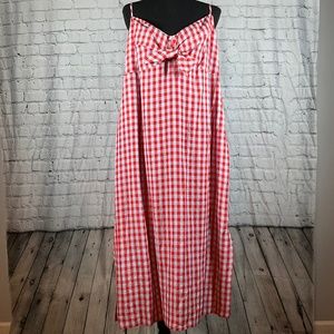 NWT spaghetti strap gingham dress